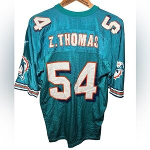 Vintage Nike Zack Thomas #54 Miami Dolphins NFL Jersey Medium Tall